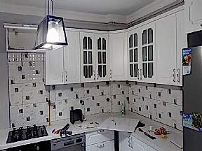 Şık Tasarım Membran Kapaklı Mutfak Dolabı Modeli