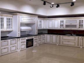 Beyaz Ahşap Varak Boya Lake Mutfak Modeli 2025
